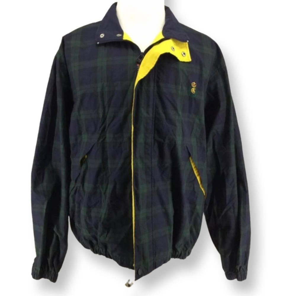 CHAPS Ralph Lauren Formal Zip Up Jacket Plaid L